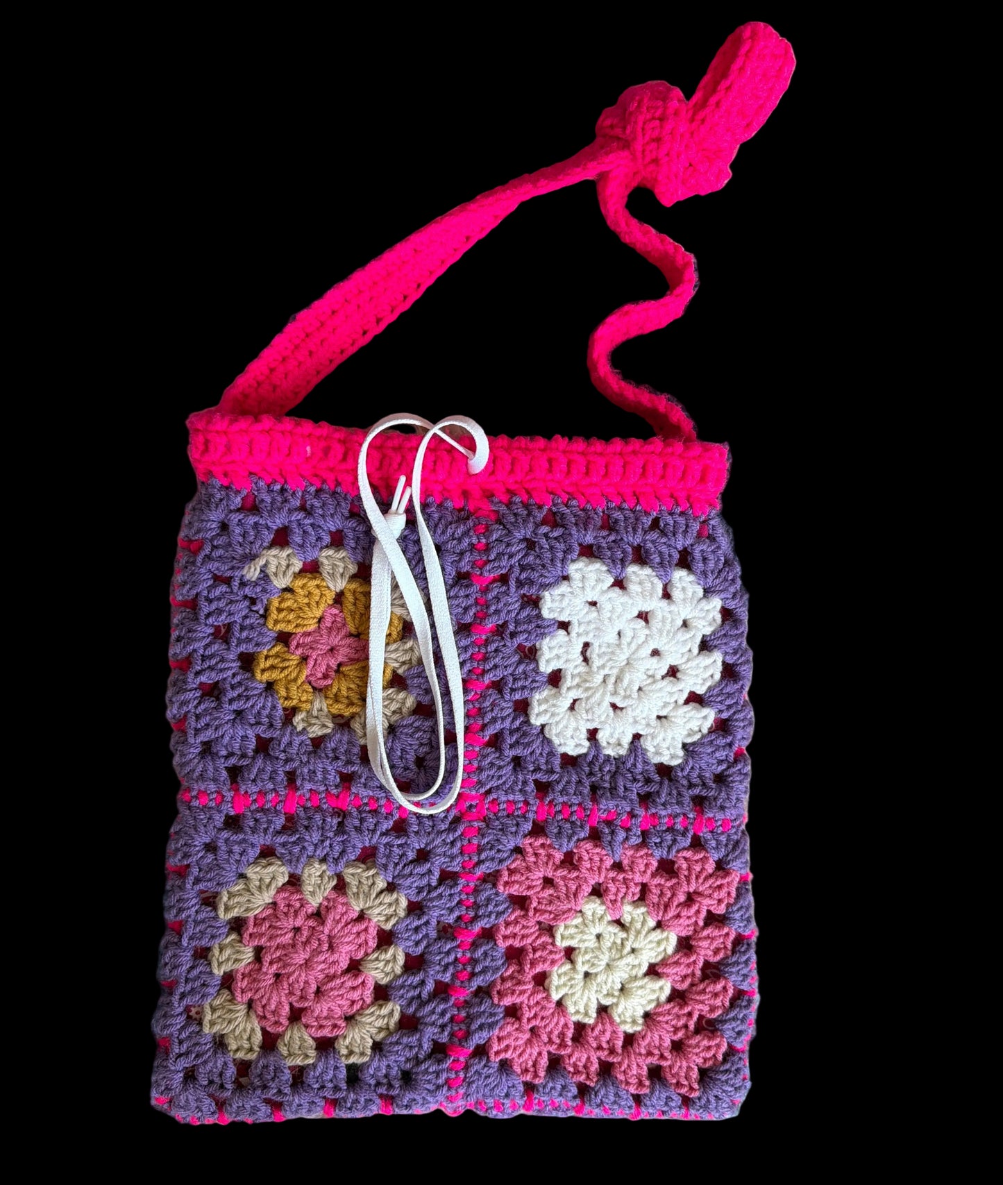 Not your granny square cross body bag